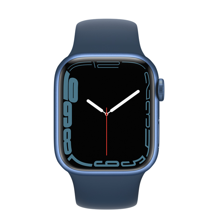 Apple Watch Series 7 GPS 41mm Blue Aluminium Case with Sport Band