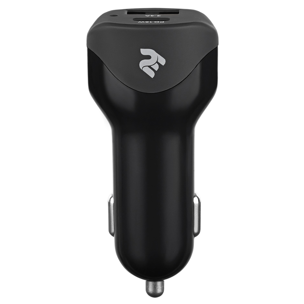 2E Dual USB Car Charger, Power Delivery, Quick Charge 3.0, 36W, Black (2E-ACR36WPDQC)