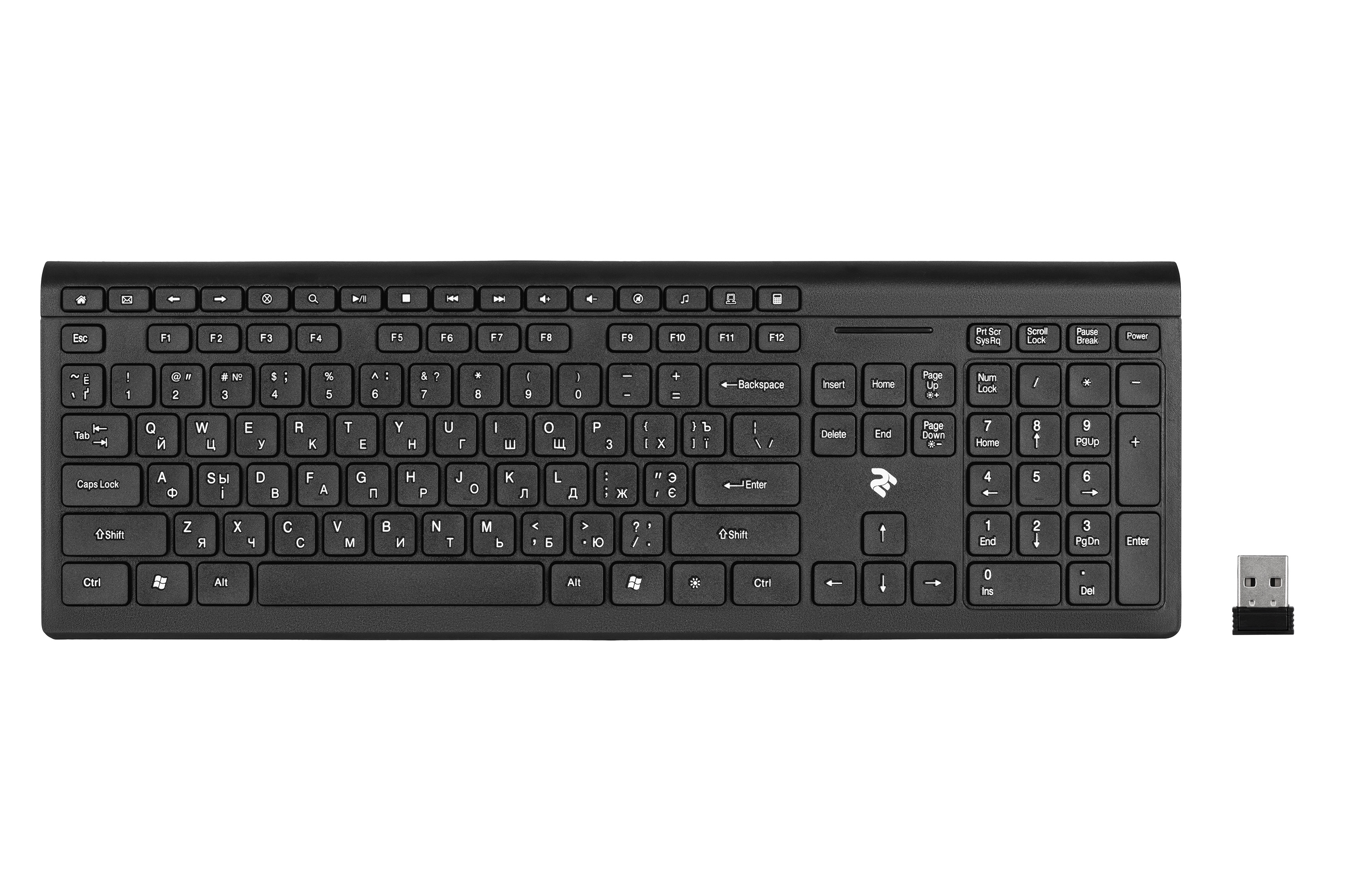 Simsiz klaviatura 2E-KS210WB Black