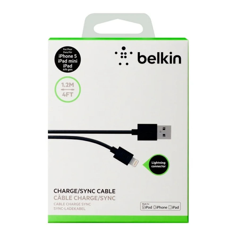 F8J023bt04-BLK USB 2.0 Lightning USB-A 1.2m Black/Cable Belkin