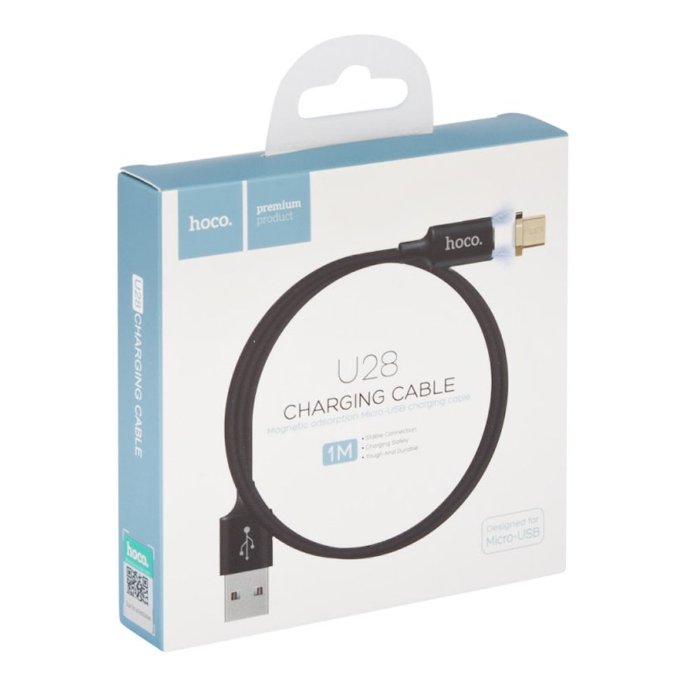 U28 Magnetic adsorption Micro-USB charging Black/Cable Hoco