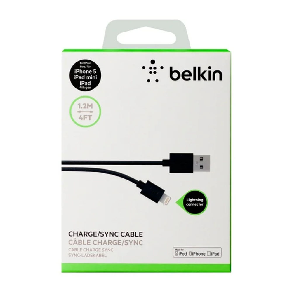 Cable Belkin Mixit Metallic Lightning USB-A 2.4A 1.2m Black