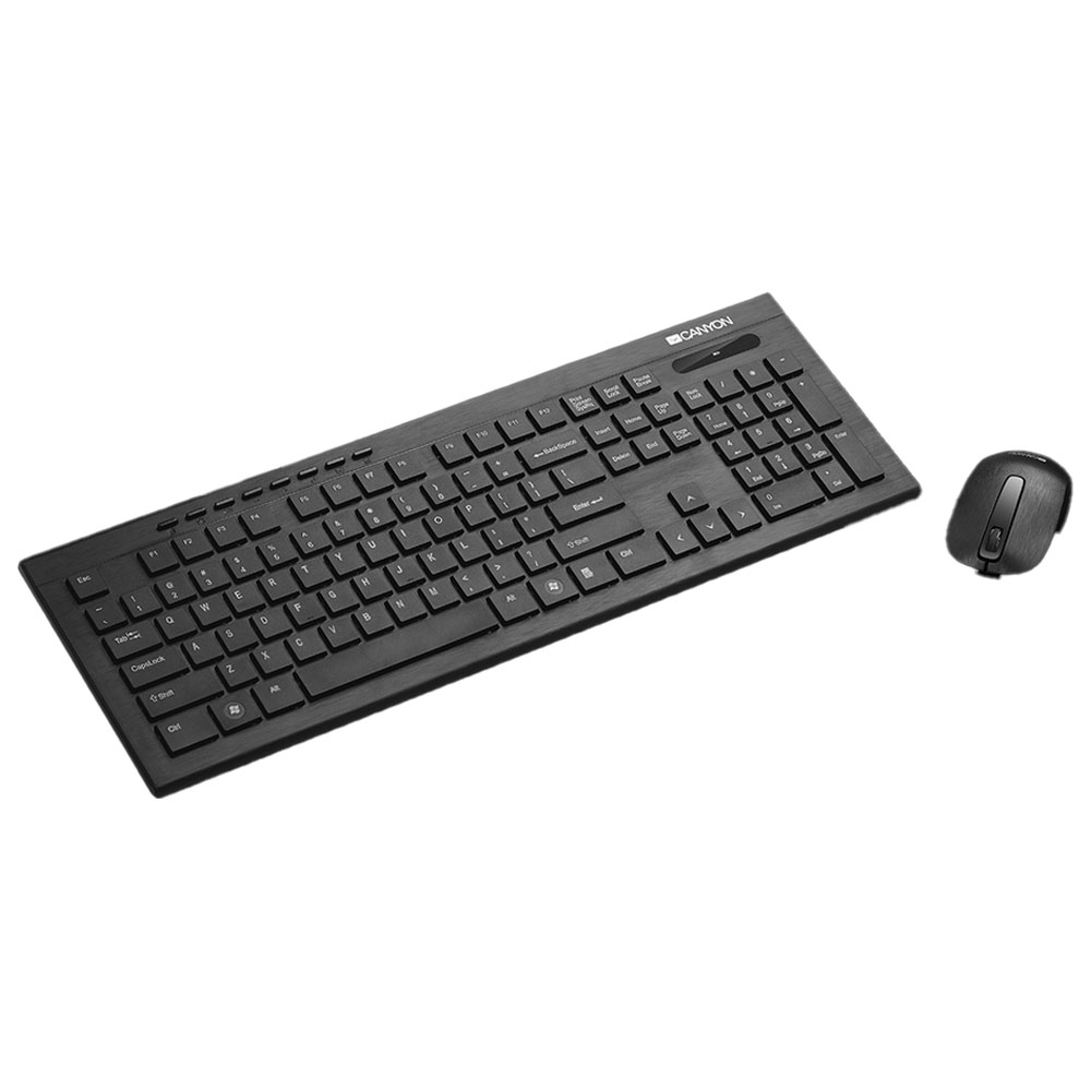Беспроводная клавиатура и мышь Canyon CNS-HSETW4-RU Black