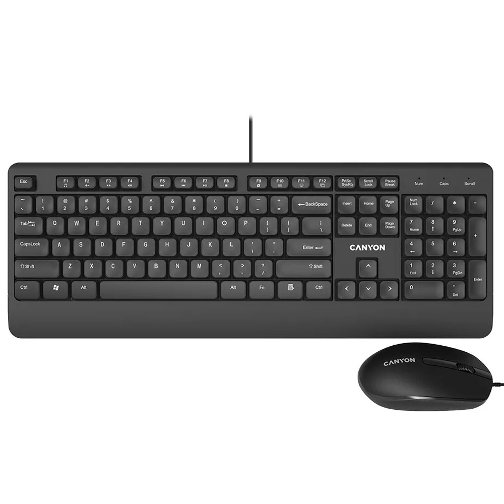 Проводная клавиатура Canyon CNE-CSET4-RU Black