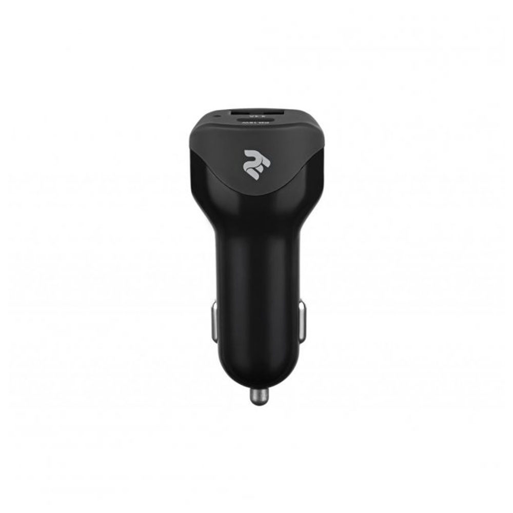 2E Dual USB Car Charger, Power Delivery, USB 2.4A, 30W, Black (2E-ACR18WQC)
