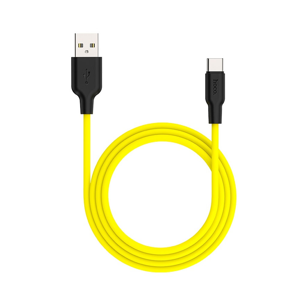 X21 Plus Silicone charging Micro Black&Yellow/Cable Hoco