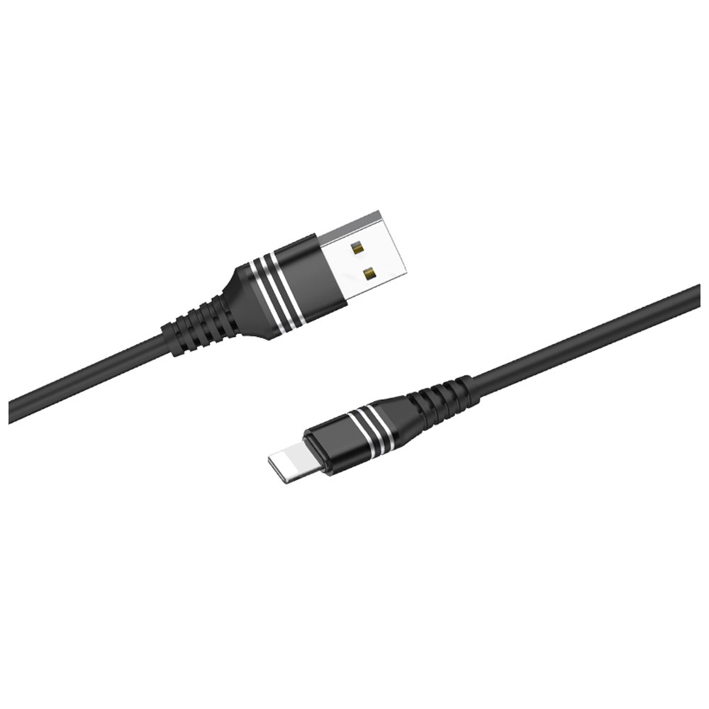 U46 Tricyclic silicone charging data lightning black/Cable Hoco