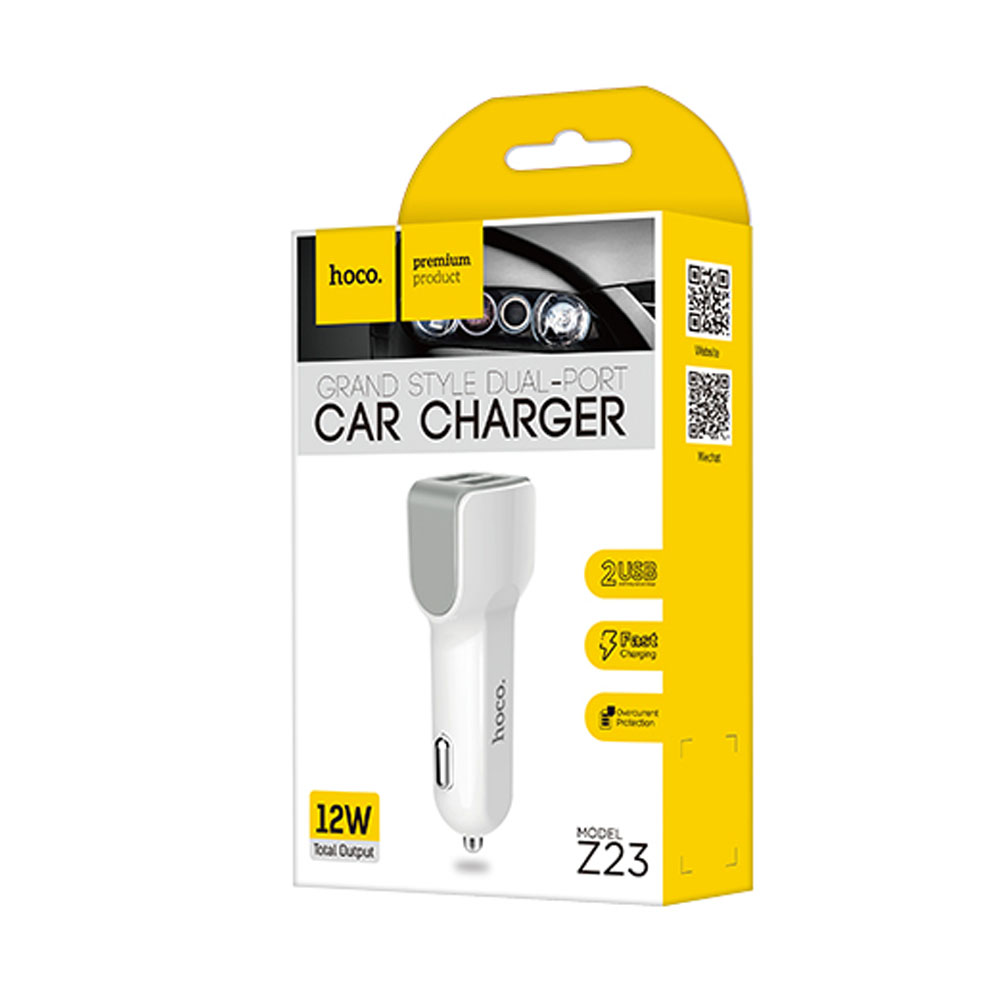 Car Charger Hoco Z23 2USB-A 2.4A