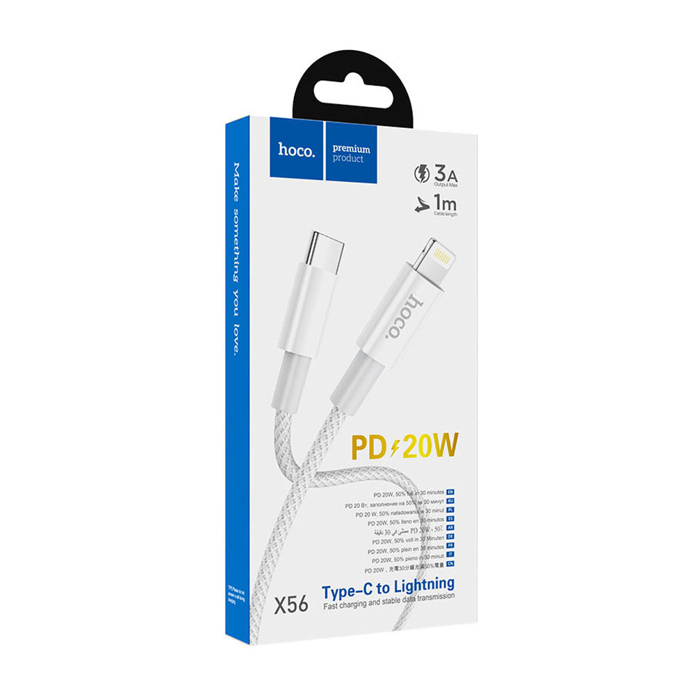 Cable Hoco X56 PD charging data for Lightning White