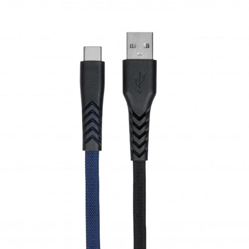 Cable 2E 2E-CCTT-1MBL Type-C Flat USB 2.0 Black&Blue