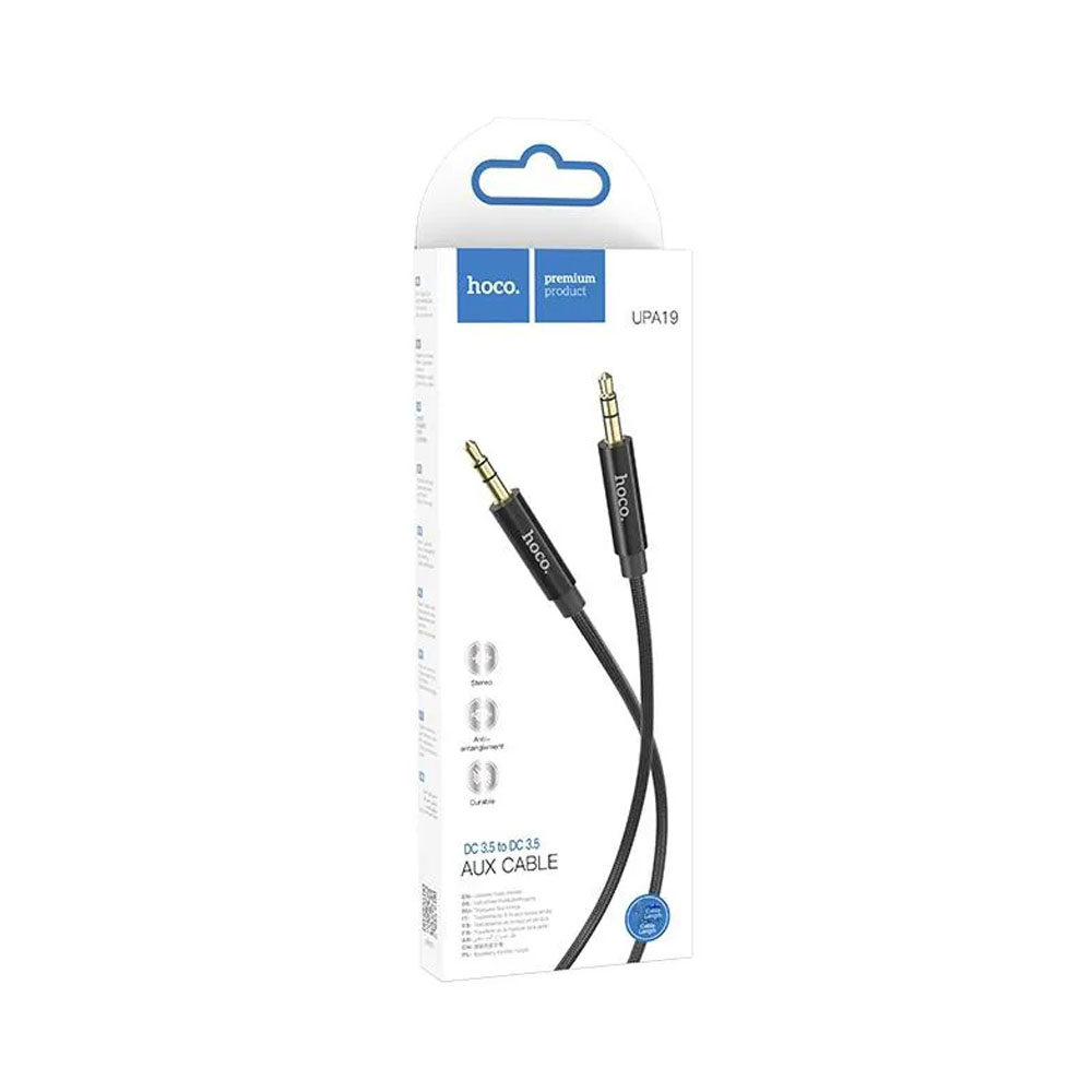UPA19 AUX 2m Black/Cable Hoco