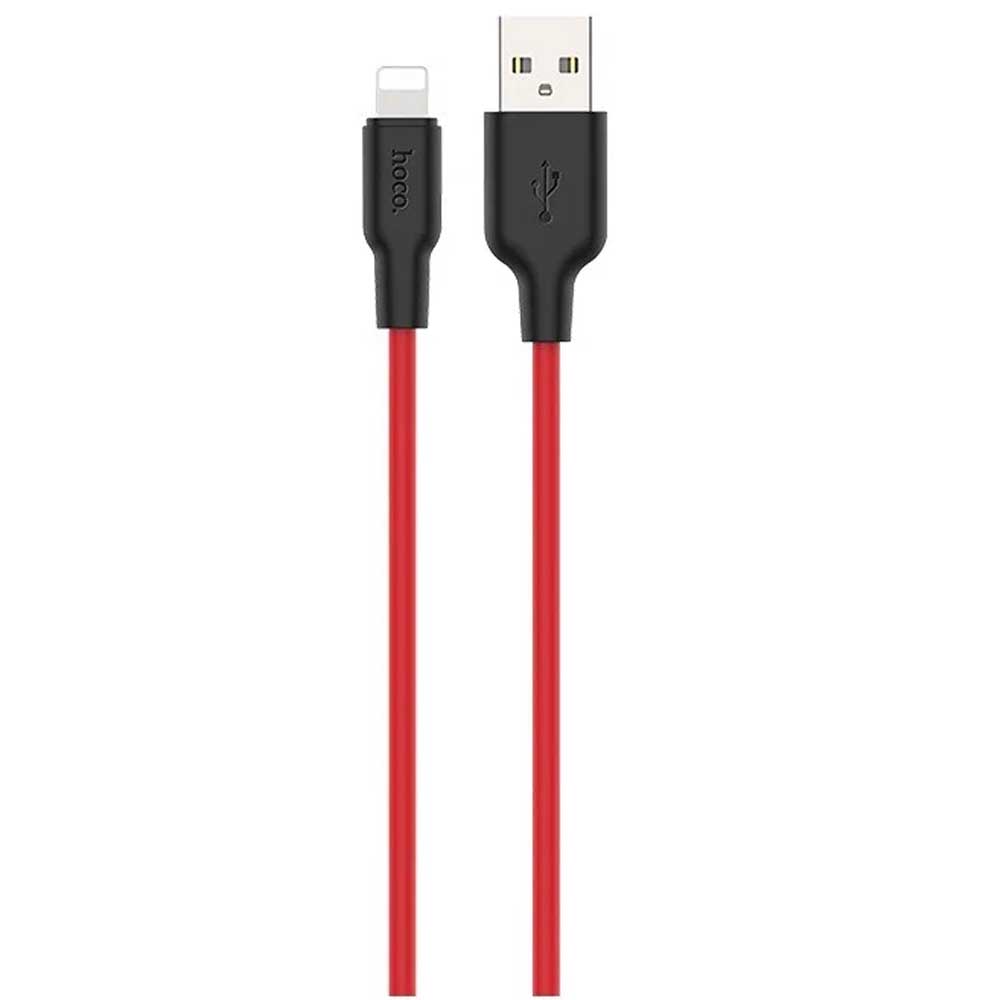 Cable Hoco X21 Plus PD Type-C to Lightning Black&Red
