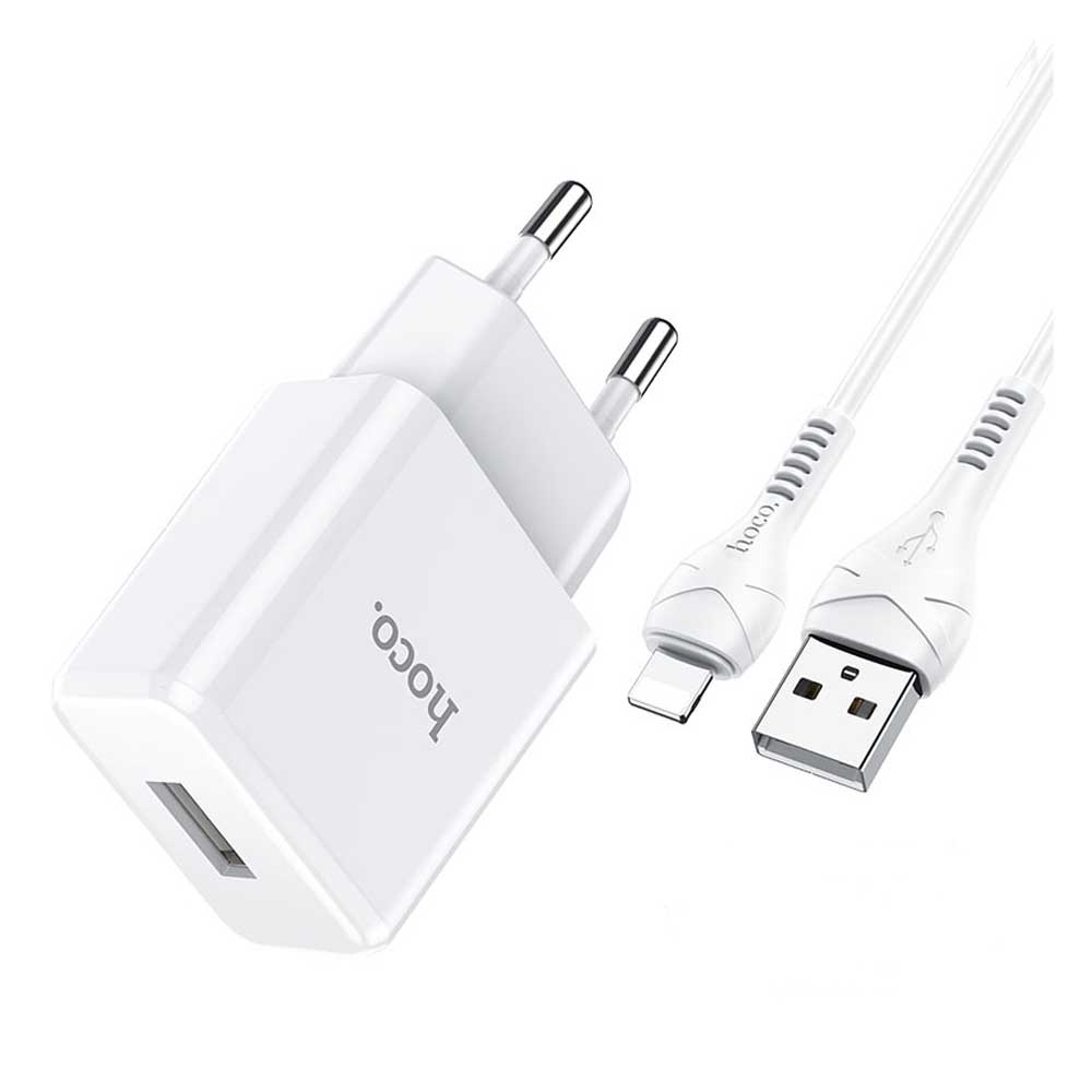 Зарядное устройство Hoco N9 with Lightning Cable Dual USB Charger EU