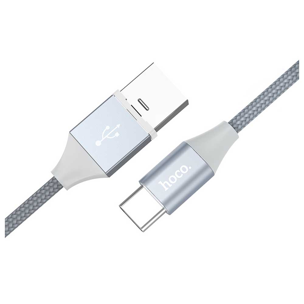 Cable Hoco U40B magnetic adsorption Type-C USB charging Metal grey