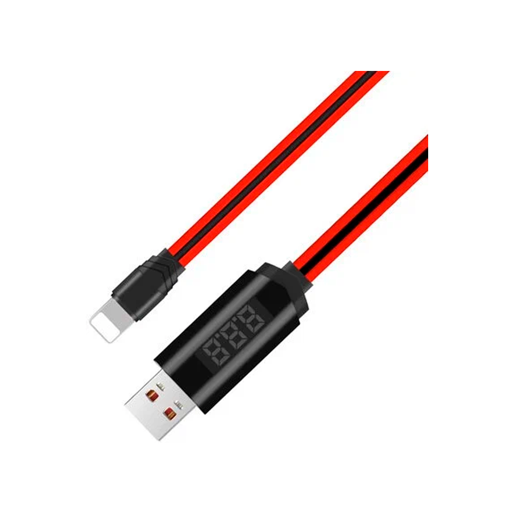 Cable Hoco U29 Type-C charging with LED Timing Display red