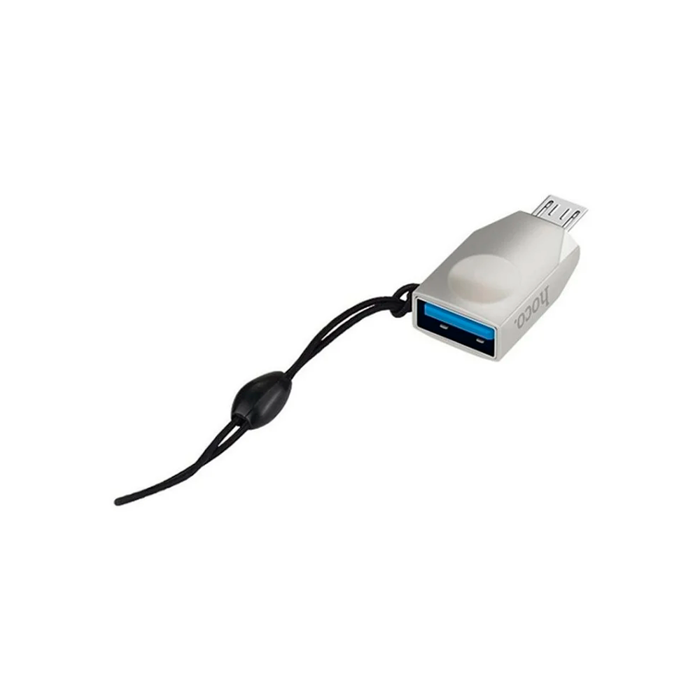 Адаптер Hoco UA10 Micro-USB OTG pearl nickel