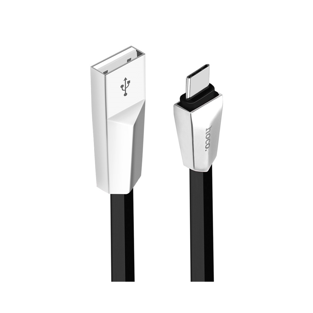 Cable Hoco X4 Zinc Alloy Rhombus Type-C USB Charging Black