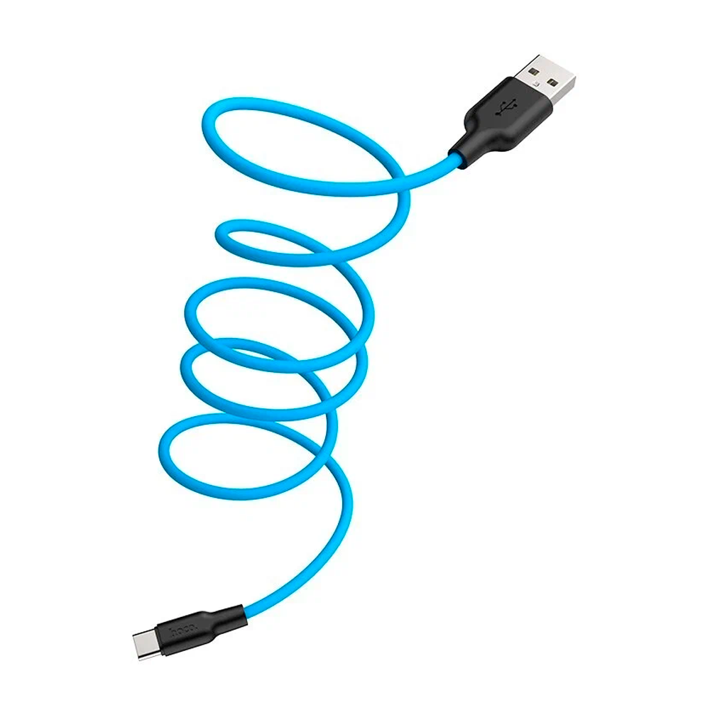 Cable Hoco X21 Plus Silicone Type-C charging data Blue